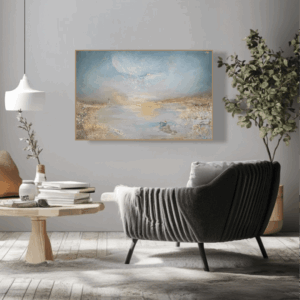 Blank-14.png "Distant harbour" 60*40 cm semiabstrakt tavla akryl på duk