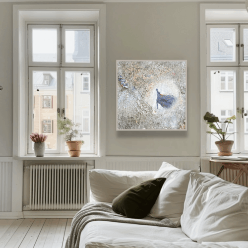 "Fashionista" 50*50 cm semiabstrakt tavla akryl på duk