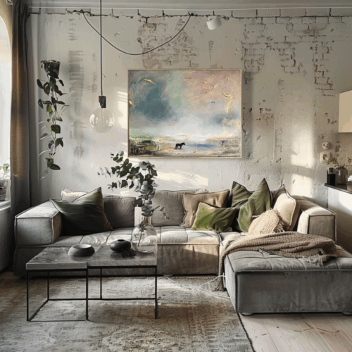 Blank-5.png "Strong alone" 60*90 cm semiabstrakt tavla akryl på duk