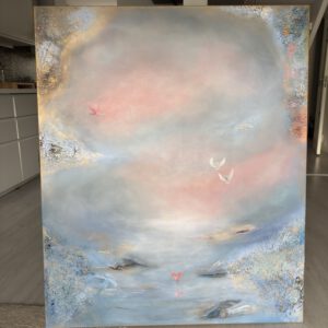 ”In search of unity” 120*100 cm semiabstract acrylic painting on canvas