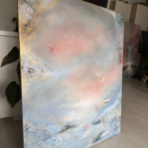 ”In search of unity” 120*100 cm semiabstract acrylic painting on canvas