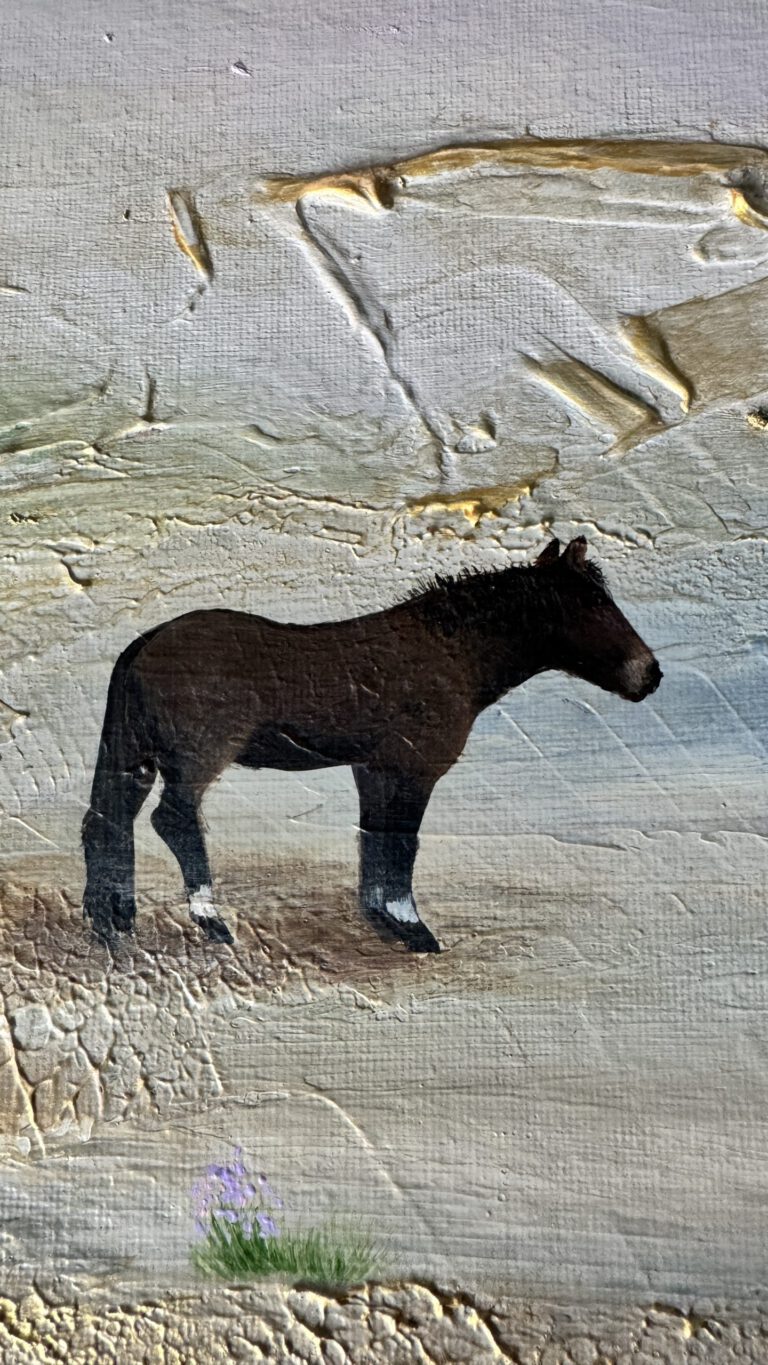 "Strong alone" 60*90 cm semiabstrakt tavla akryl på duk