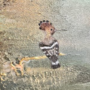 "Foggy forest" 50*60 cm semiabstrakt tavla akryl på duk