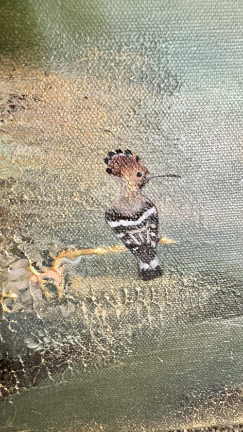 "Foggy forest" 50*60 cm semiabstrakt tavla akryl på duk