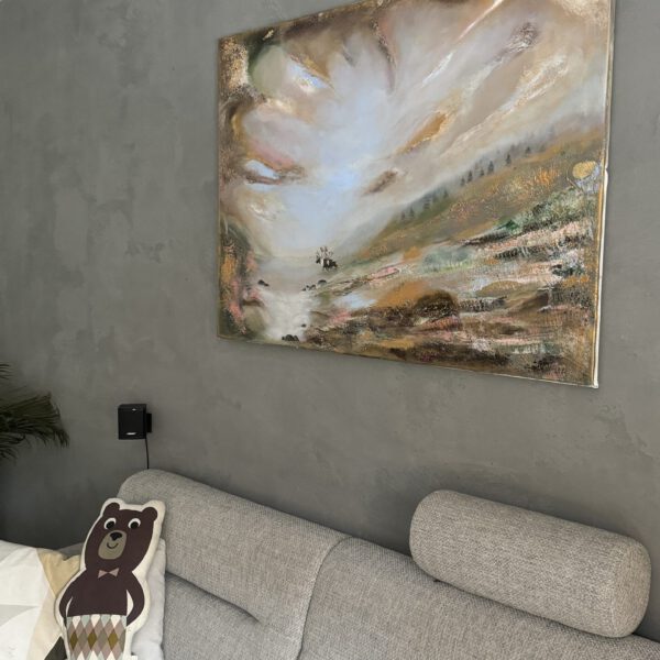 ”Taiga” 110*80 cm semiabstract acrylic painting on canvas