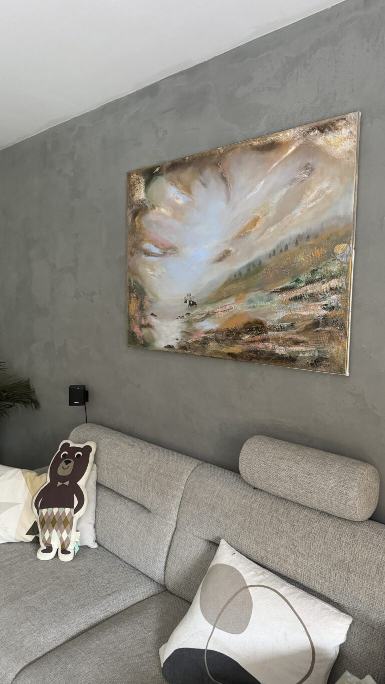 ”Taiga” 110*80 cm semiabstract acrylic painting on canvas