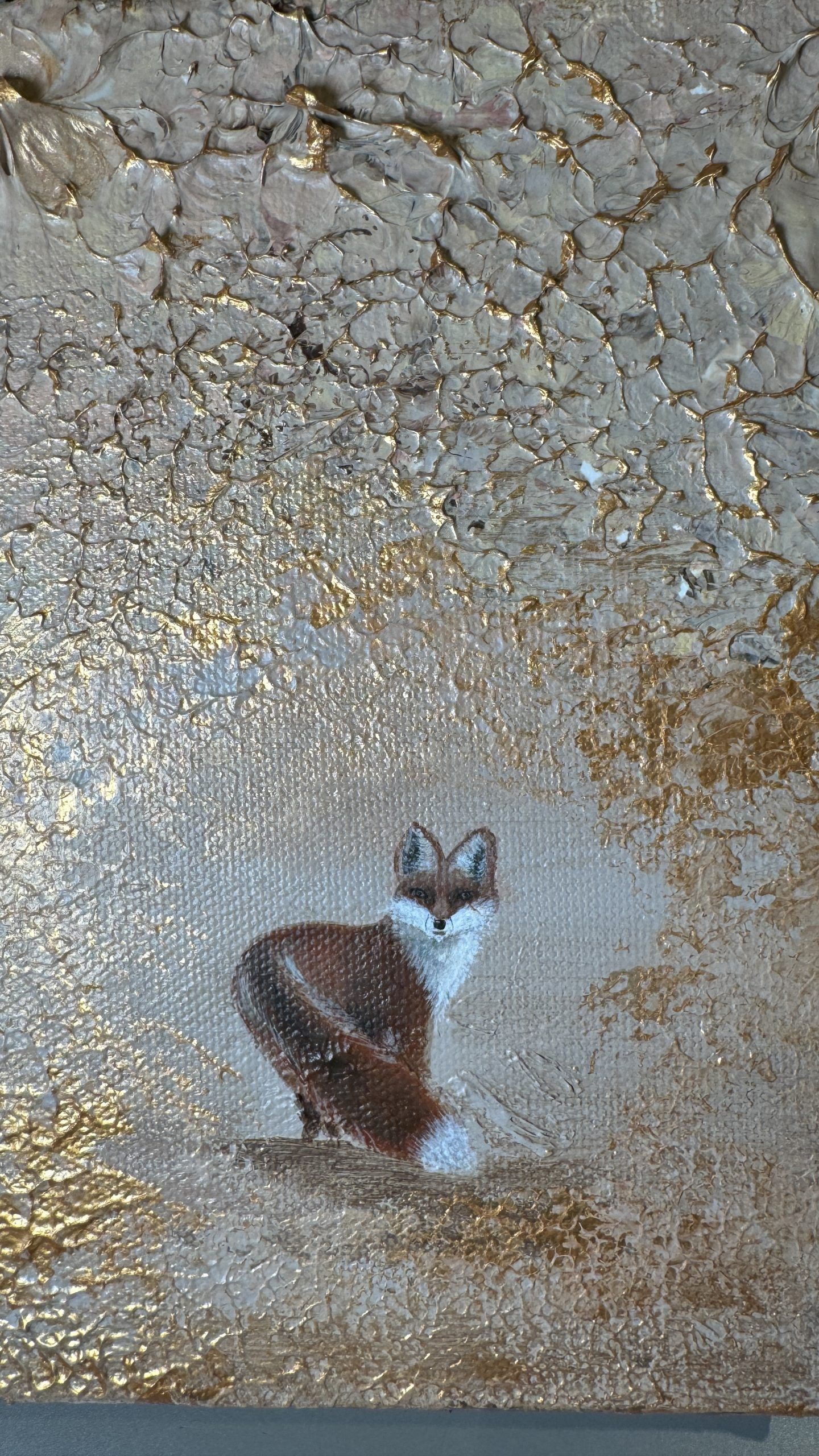 Miniserie "Räven" 20*20 cm semiabstrakt tavla akryl på duk