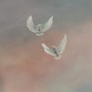 ”In search of unity” 120*100 cm semiabstract acrylic painting on canvas