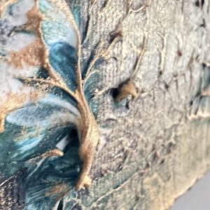 Unik semiabstrakt tavla "Fridfull hamn"  140/70