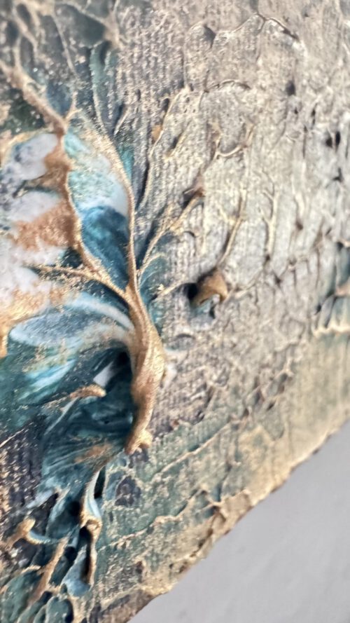 Unik semiabstrakt tavla "Fridfull hamn"  140/70