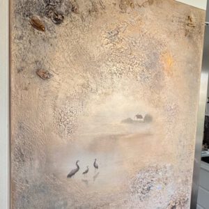 Unik semiabstrakt tavla "Happy storks" 60*80 cm