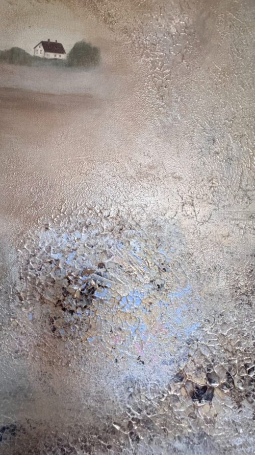 Unik semiabstrakt tavla "Happy storks" 60*80 cm