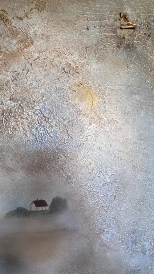 Unik semiabstrakt tavla "Happy storks" 60*80 cm