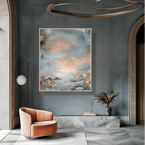 ”In search of unity” 120*100 cm semiabstract acrylic painting on canvas