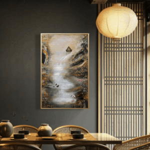 "Brazil" 50*70cm "deep edge" semiabstrakt tavla akryl på duk