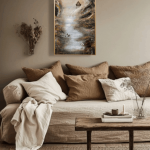 "Brazil" 50*70cm "deep edge" semiabstrakt tavla akryl på duk