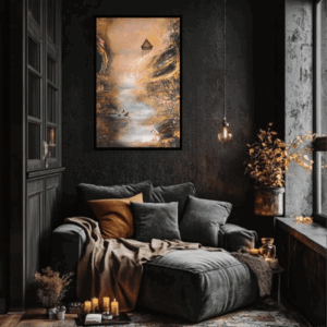 "Brazil" 50*70cm "deep edge" semiabstrakt tavla akryl på duk