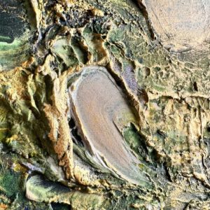 "Secret garden" 80*80*1,5 cm semiabstrakt tavla akryl på duk