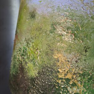 grön lampskärm, handmålad lampskärm