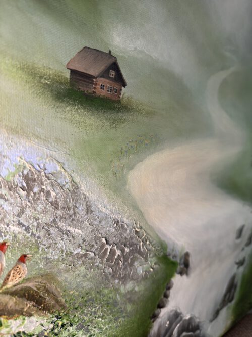 "Silence" 150/100 cm unik semiabstrakt tavla