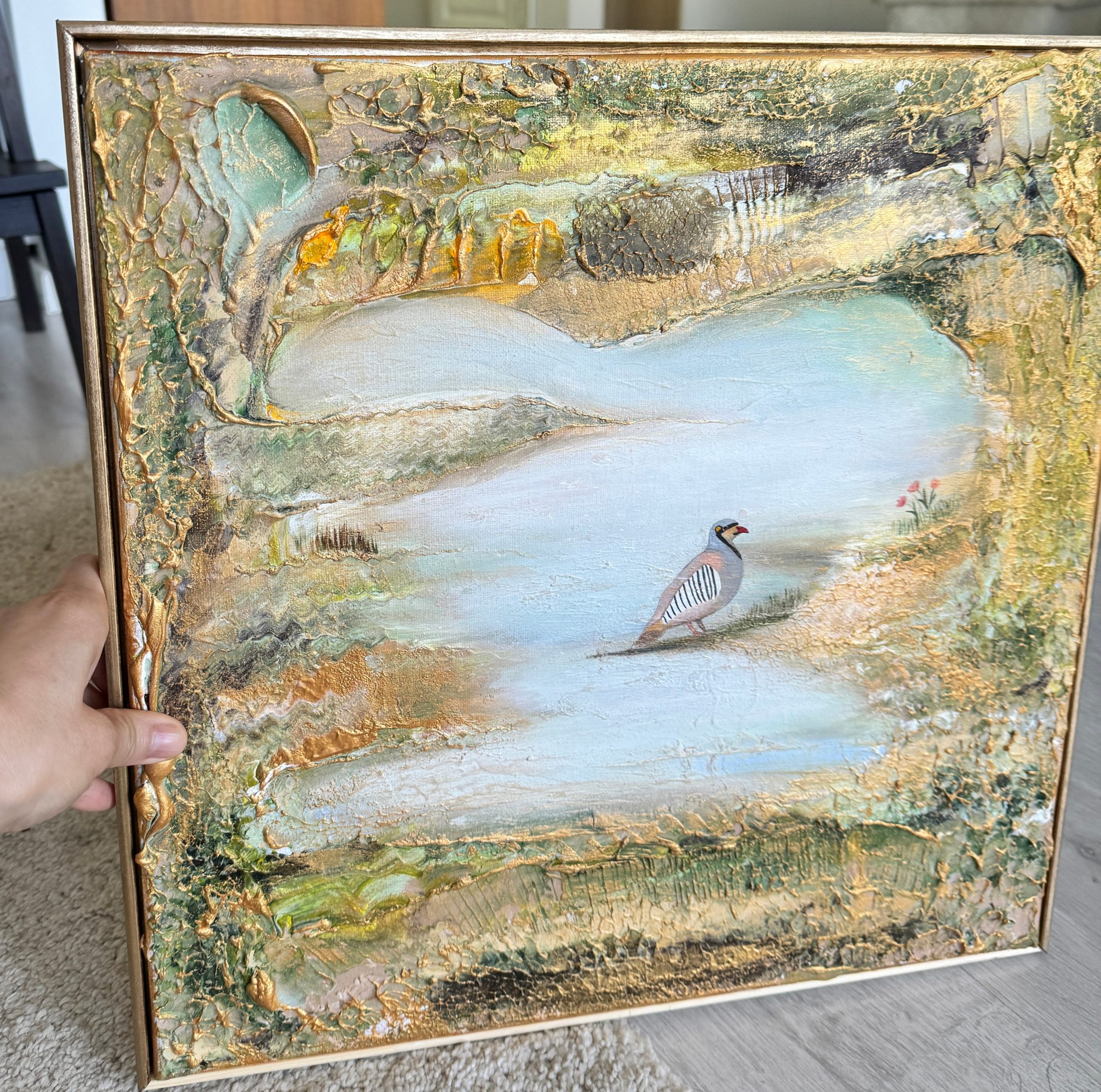 "Northern fairy tale part 2" 40*40 cm acrylic textured painting