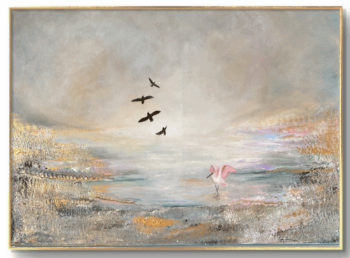 "Dreamy landscape" painting 50*70*1,5 cm