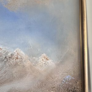 ”Distant Mountains” 50*70 cm unik semiabstrakt tavla akryl på duk inramad