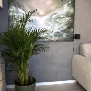 "Mystic Vattenfall" 120/100 cm unik semiabstrakt tavla