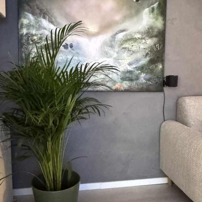 "Mystic Vattenfall" 120/100 cm unik semiabstrakt tavla