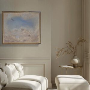 Semiabstrakt tavla för vardagsrum i pastell