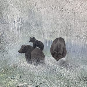 "Mystic Vattenfall" 120/100 cm unik semiabstrakt tavla