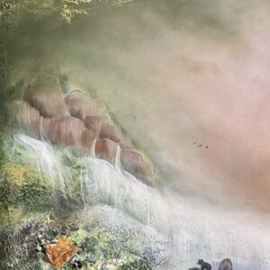 "Mystic Vattenfall" 120/100 cm unik semiabstrakt tavla