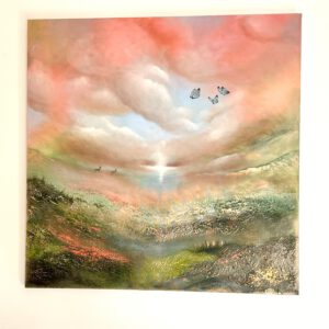 IMG_2596 Semiabstrakt tavla "På vägen till paradiset" 100*100 cm