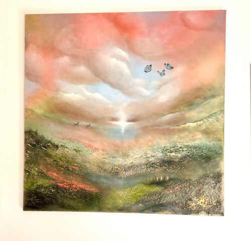 IMG_2596 Semiabstrakt tavla "På vägen till paradiset" 100*100 cm