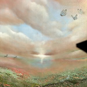 IMG_2600 Semiabstrakt tavla "På vägen till paradiset" 100*100 cm