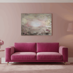 Semiabstrakt tavla "Glow me up" 50*70 cm