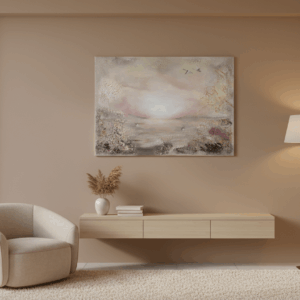 Semiabstrakt tavla "Glow me up" 50*70 cm