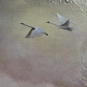 Semiabstrakt tavla "Glow me up" 50*70 cm