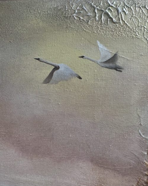 Semiabstrakt tavla "Glow me up" 50*70 cm