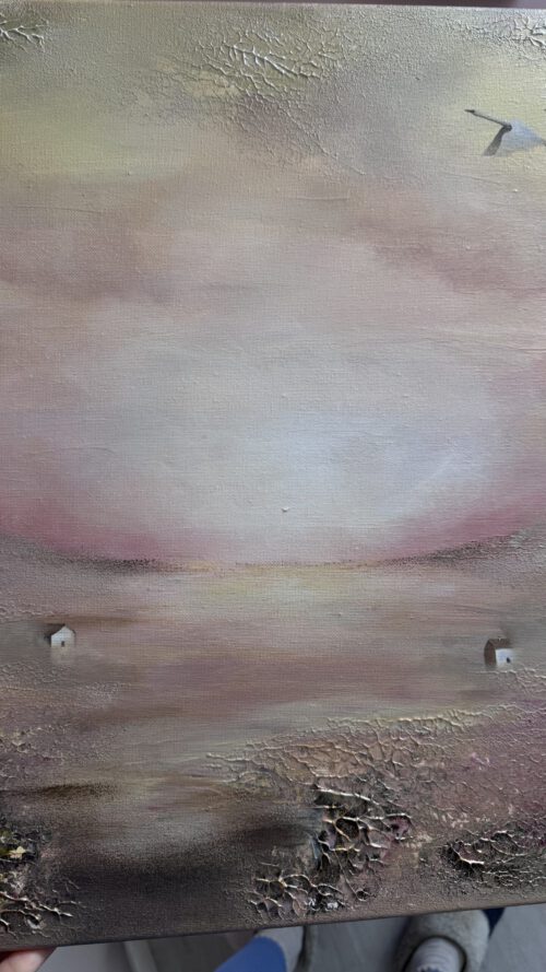 Semiabstrakt tavla "Glow me up" 50*70 cm