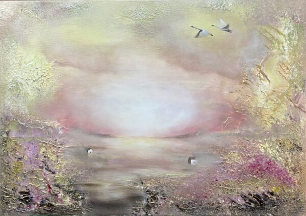 IMG_4461 Semiabstrakt tavla "Glow me up" 50*70 cm