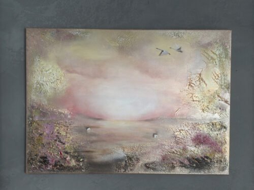 Semiabstrakt tavla "Glow me up" 50*70 cm