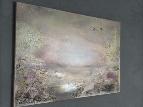 Semiabstrakt tavla "Glow me up" 50*70 cm