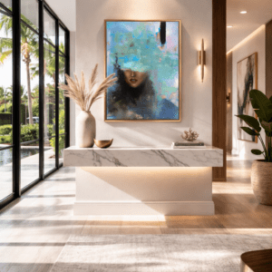 "I Shape What Matters" 60/80 cm semiabstrakt tavla