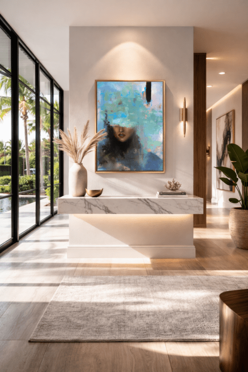 "I Shape What Matters" 60/80 cm semiabstrakt tavla