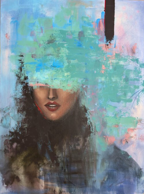 "I Shape What Matters" 60/80 cm semiabstrakt tavla