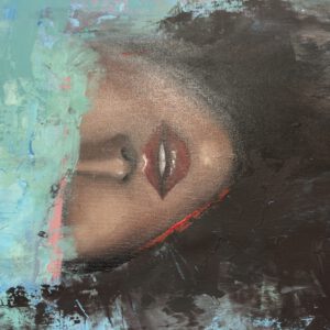 "I Shape What Matters" 60/80 cm semiabstrakt tavla