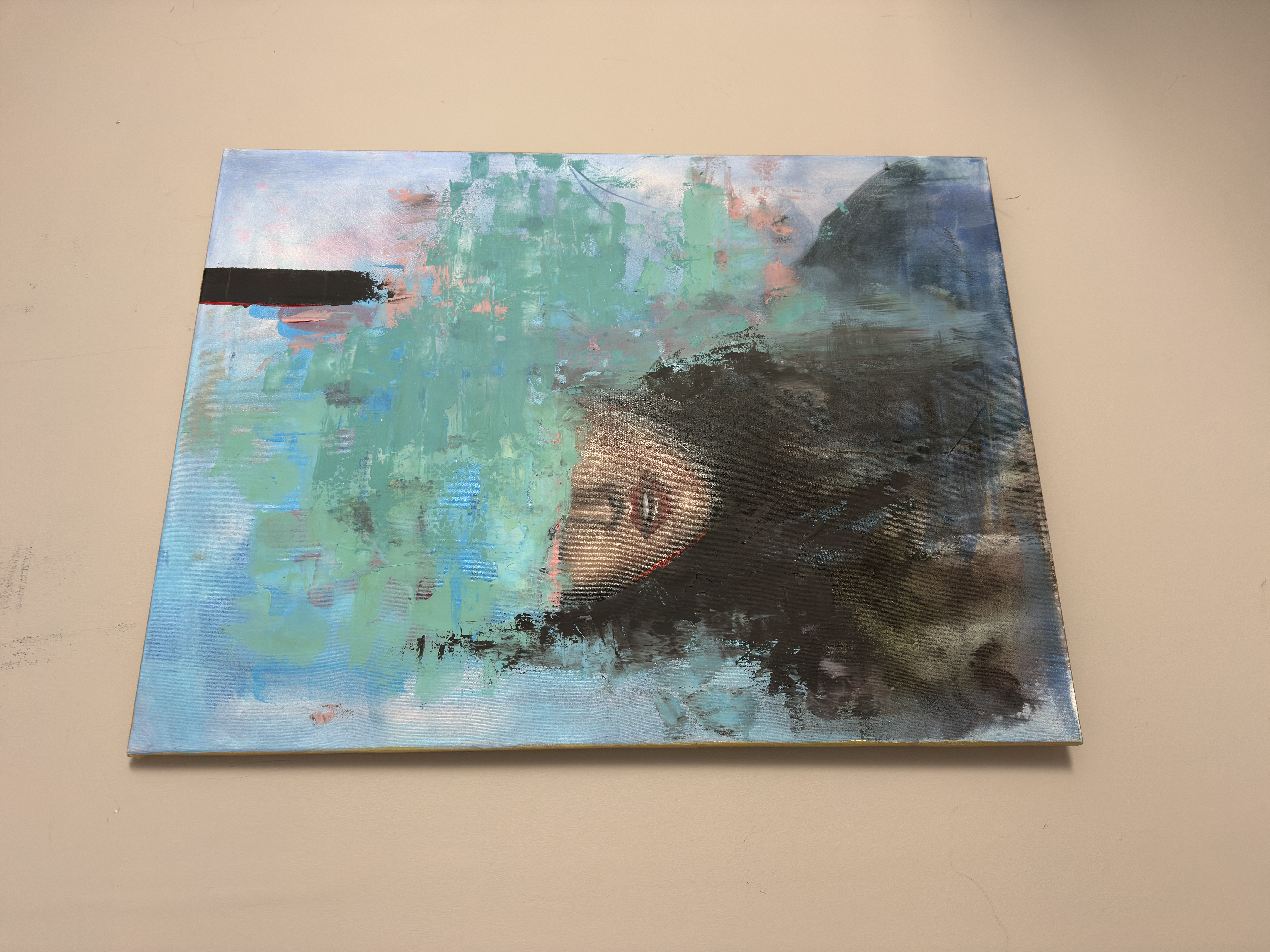 "I Shape What Matters" 60/80 cm semiabstrakt tavla