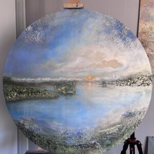 Where the Danube meets the Sava semiabstrakt 90cm