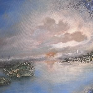 Where the Danube meets the Sava semiabstrakt 90cm